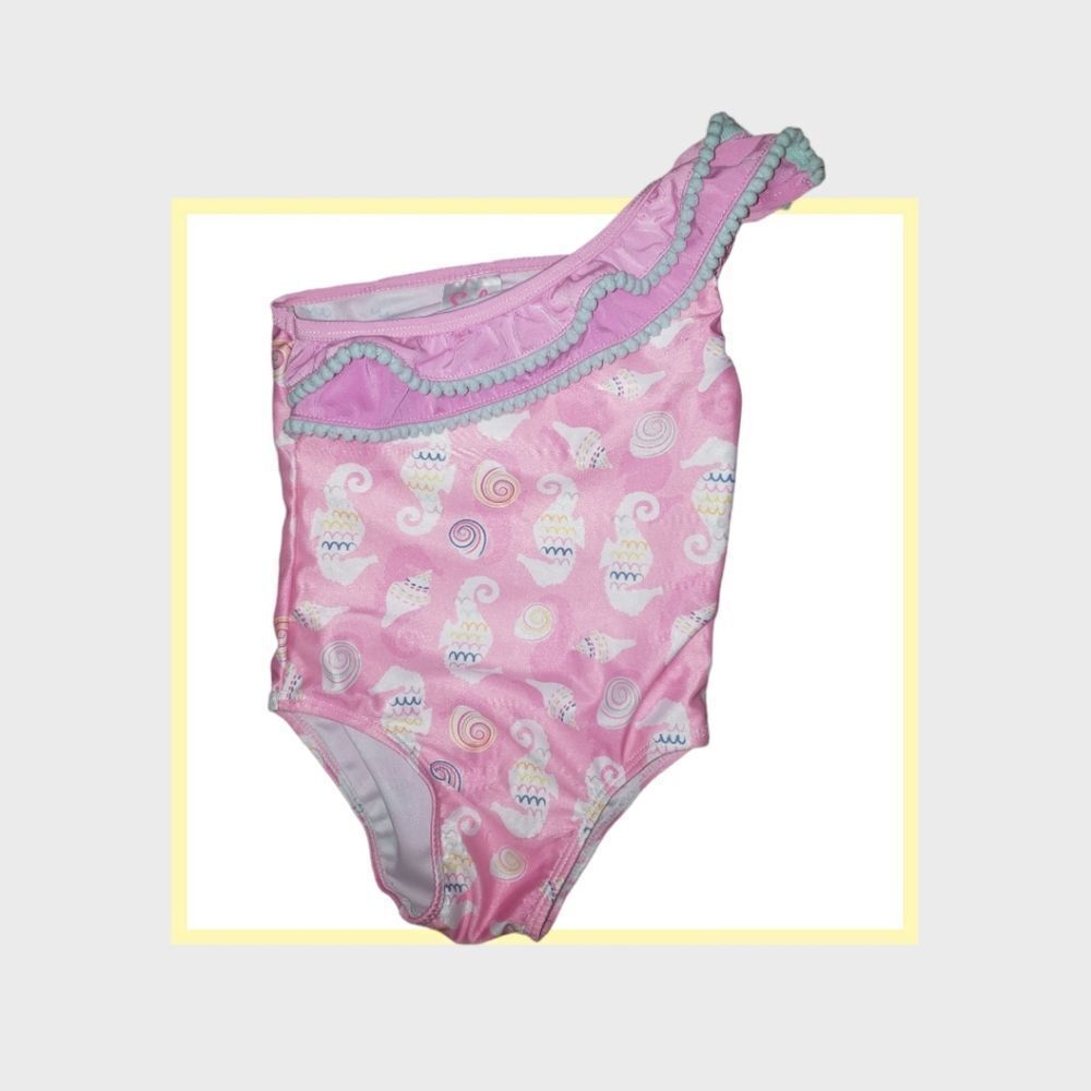 Sol 4t one piece swimwear seahorse with light blue trim